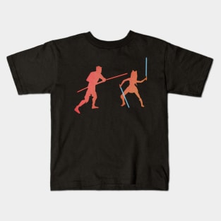 Ahsoka v. Maul duel silhouette Kids T-Shirt